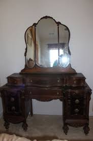 Antique Furniture Antique Vanity Colonial Revival Mirror Glass Shabby Chic Dresser Antique Vanity Vintage Bedroom Furniture