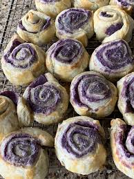 3 Ingredient Ube Swirl Puff Pastry Desserts Ube Dessert Recipe Ube Recipes