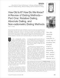 Relative dating and radiometric dating are used to determine age of fossils and geologic features, but with different methods. Https Www Asa3 Org Asa Pscf 2006 Pscf12 06young Pdf