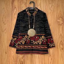 Blus motif tenun gerimis : Jual Blouse Tenun Hujan Gerimis Premium Kab Jepara Baju Dan Kain Tenun Tokopedia