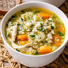 Instant Pot Chicken And Cauliflower Rice Soup Low Carb Paleo Grubs