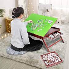See more ideas about puzzle table, jigsaw puzzle table, table. Buy Fanwer Puzzle Table Wooden Jigsaw Puzzle Tables For Adults Portable Large With 2 Sliding Drawers And Tilting Board Folding Puzzle Board With Non Slip Surface Up To 1000 Pieces Online In Turkey B08fjbm2ts