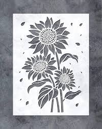 Sunflower stencil sunflower template sunflower drawing sunflower pattern yellow sunflower sunflower clipart sunflower design sunflower art sunflower tattoos. Amazon Com Gss Designs Sunflower Stencil 12x16inch Sun Flower Stencils For Painting On Wood Canvas Paper Fabric Floor Wall Furniture Reusable Diy Art And Craft Stencils Gift Sl 085 Kitchen Dining