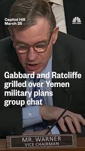 Director of National Intelligence Tulsi Gabbard and CIA Director John  Ratcliffe face questions at a hearing about The Atlantic's report that its  editor-in-chief was accidentally included in a group chat about U.S.