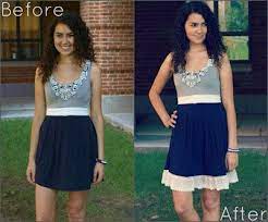 Elemental Carbon Lengthening A Dress With Lace Diy Diy Dress Lace Diy Upcycle Clothes