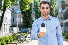 Find the perfect reporter interview stock photos and editorial news pictures from getty images. Smiling Male News Reporter Taking Interview With Microphone Free Stock Photo And Image