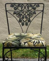 Wrought Iron Table 4 Chairs Cushions Woodard Grapes Wrought Iron Table Iron Table Wrought Iron Patio Furniture