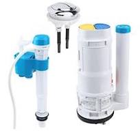 T Tulead Vanne de chasse d'eau double pour toilettes, robinet de  remplissage, bouton poussoir, kit de réparation de toilettes en une pièce,  pour ...