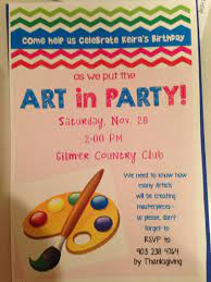 Paint Party For 9 Year Old Girl They Had A Blast Birthday Party Planning 9th Birthday Parties Girl Birthday Themes