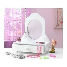 New Tabletop Vanity Mirror Sided Makeup Table Kids Fun Play Princess Kit Ebay Kids Vanity Personalized Vanity White Table Top