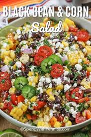 Black Bean And Corn Salad Recipe With Italian Dressing Black Bean Corn Salad Is An Easy Healthy Summer Recipe Full Of Fresh Veggies Like Corn Black B In 2020 Black Bean Corn Salad Healthy Summer Recipes Bean Salad Recipes