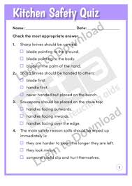 When in doubt, throw a food out. Lesson Zone Au Kitchen Safety Quiz