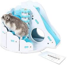 It may seem a little 'no frills' but the frills are usually for us. Dwarf Hamster Hide House Wood Cage Diy Small Animal Toy Two Layers Luxury Slide Castle Pet Nest For Small Animals Like Dwarf Hamster Gerbil Mouse Amazon Ae Kitchen