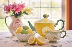 Teapot with flowers | sara's fave photo blog. Hd Wallpaper Yellow Ceramic Teapot With Lemonade With Cup Beside Bowl And Flower Centerpiece Wallpaper Flare