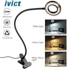 Price 23 99 Clip On Light Reading Lights Ivict 24 Led Usb Book Clamp Light With 3 Color In 2020 Kids Desk Lamp Clamp Lamp Reading Light