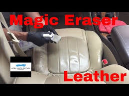 How And When To Safely Clean Your Leather Seats With The Magic Eraser Youtube Cleaning Leather Car Seats Leather Car Seat Cleaner Clean Leather Seats