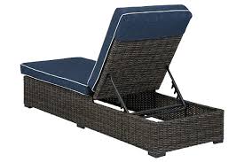 Whether you're set to relax poolside or simply on the backyard patio, a comfortable outdoor chaise cushion is just the thing to help you relax to the max. Grasson Lane Outdoor Chaise Lounge With Cushion Ashley Furniture Homestore