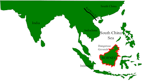 Sabah topographic map, elevation, relief. Geological History Of Borneo Wikipedia