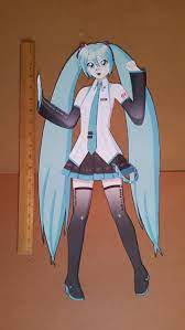 Here Is An Size Comparison Of The 1 3 Scale Hatsune Miku Decal The Decals Can Range From 1 3 To 1 1 Scale Life Size Prints Http Hatsune Miku Anime Miku