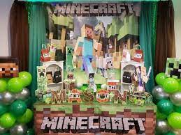 Minecraft Birthday Party Celebration Birthday Party Ideas For Kids Minecraft Party Decorations Minecraft Birthday Party Minecraft Birthday