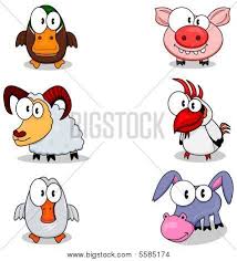 Some Cartoon Animals Duck Ram Goose Pig Rooster Donkey Poster Id 5585174 Cartoon Animals Art Drawings For Kids Animal Drawings