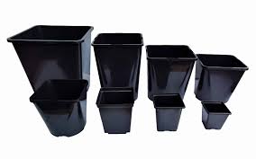 Our plastic plant pots come in two types: Square Plant Pot 25 75 1 2 3 5 5 5 11lt Strong Black Plastic Hydroponic Pots Elixir Garden Supplies