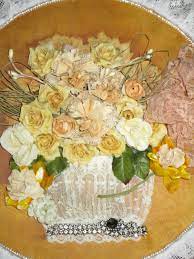 Yellow Rose Hat Box Raised Flowers Yellow Roses Hand Etsy Yellow Roses Rose Hat Decorative Boxes