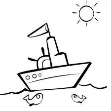 Desenho De Um Pequeno Barco Para Pintar Desenhos De Meios De Transporte Para Colorir Kids Artwork Eraser Stamp Learn To Sketch