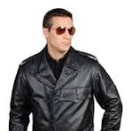 Amazon.com: REED Chaqueta de uniforme de policía de cuero ...