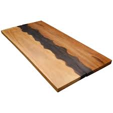 It is very important that you refinish your wood table with layers of protective. Torrance Dual Slab Suar Wood Live Edge Dining Table Top