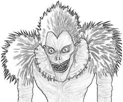 Detailed coloring pages cute coloring pages adult coloring pages coloring books kids coloring coloring sheets lineart anime manga art anime art. Death Note Ryuk Coloring Pages