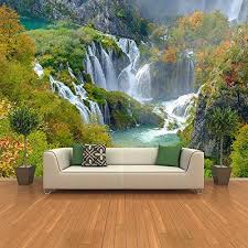 waterfall piltvic lakes croatia landscape wall mural wat https www amazon com dp b01f peintures murales de papier peint peinture murale 3d fresque murale