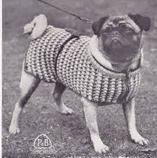 Vintage Pug Coat Knitting Pattern Styling Since 1960 Pdf Available For 1 60 Dog Coats Dog Sweaters Dog Sweater Pattern