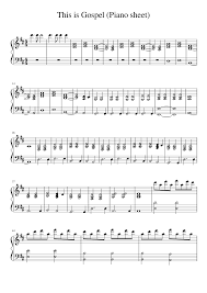 this is gospel piano sheet sheet music for piano download