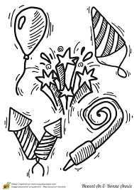 Galerie daniel maghen 36 rue du louvre 75001 paris tel.: Dessin A Colorier Des Elements Indispensables A Une Fete De Nouvel An