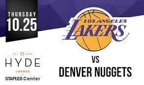 Who cares who the lakers are playing, right? La Lakers Vs Denver Nuggets Tickets At Your Computer Or Mobile Device Tixr At Hyde Staples In Los Angeles At Hyde Lounge At Staples Center Tixr
