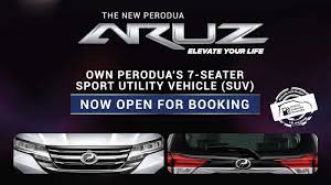 Check spelling or type a new query. Perodua Aruz Suv Open For Booking 2 Variants Rm72 200 Rm77 200 Est Autobuzz My