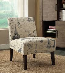 Acme 96225 Reece Paris Eiffel Tower Pattern Fabric Accent Chair With Wood Legs Fabric Accent Chair Pattern Accent Chair Accent Chairs
