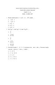 Soal un sma dan pembahasannya, soal un matematika sma, soal un sma bahasa inggris, soal un sma 2012, soal un sma 2011, soal un ipa…full description. Soal Soal Un Matematika Sma Ipa 2007