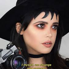 Giving some serious looks for tonight's outfit. Beetlejuice Lydia Deetz Halloween Makeup Popsugar Beauty