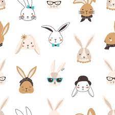 Check spelling or type a new query. Premium Vector Childish Seamless Pattern With Funny Bunny Faces On White