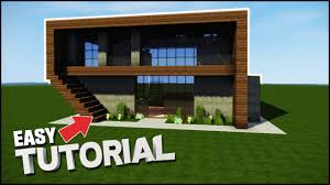A modern and smart house with a lot of redstone, automatic farms and more. Minecraft House Tutorial Easy Wooden Modern House Best House Tutorial Youtube