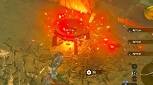 Dinral, the fire spirit, appears around midnight at the elding great skeleton, on the northern edge after that, it will start spawning on the western slopes of the mountain. Easy Infinite Arrows Cooking Pot Glitch Zelda Botw Youtube