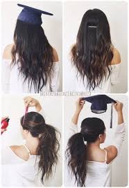 Graduation Hair Hack Graduation Hairstyles With Cap Graduation Hairstyles Hair Hacks