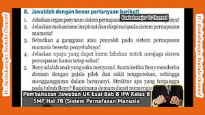 Kunci jawaban ips kelas 8 hal 78 esai. Jawaban Esai Uji Kompetensi Bab 8 Ipa Kelas 8 Smp Halaman 78 Youtube
