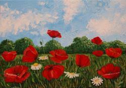 (video) peisaj cu munti in creion pe hartie. Peisaj Cu Maci Tablou De Auer Gabriela