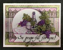 By Katherine Vess Another Card Using The Heartfelt Creations Italian Riviera Collection Stam Heartfelt Creations Cards Wine Birthday Cards Heartfelt Creations