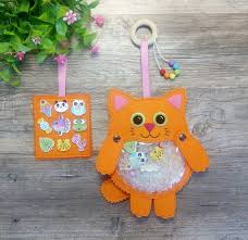 I Spy Bag Cute Cat Felt Cat Sensory Bag I Spy Game Eye Spy Bag Seek And Find Party Favors Bu Sanat