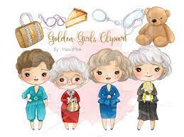 Cute Golden Girls Clipart Instant Downloadpng File 300 Dpi Etsy Girl Clipart Golden Girls Clip Art