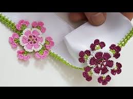 Motifli Ceyizlik Oya Tarifi Havlulara Yazmalara Motifli Cicekler Oyasi Modelini 2 3 Gundur Derya Hanimda Bekledigim Nihayet Bugun Sizl Tig Isleri Krose Boncuk